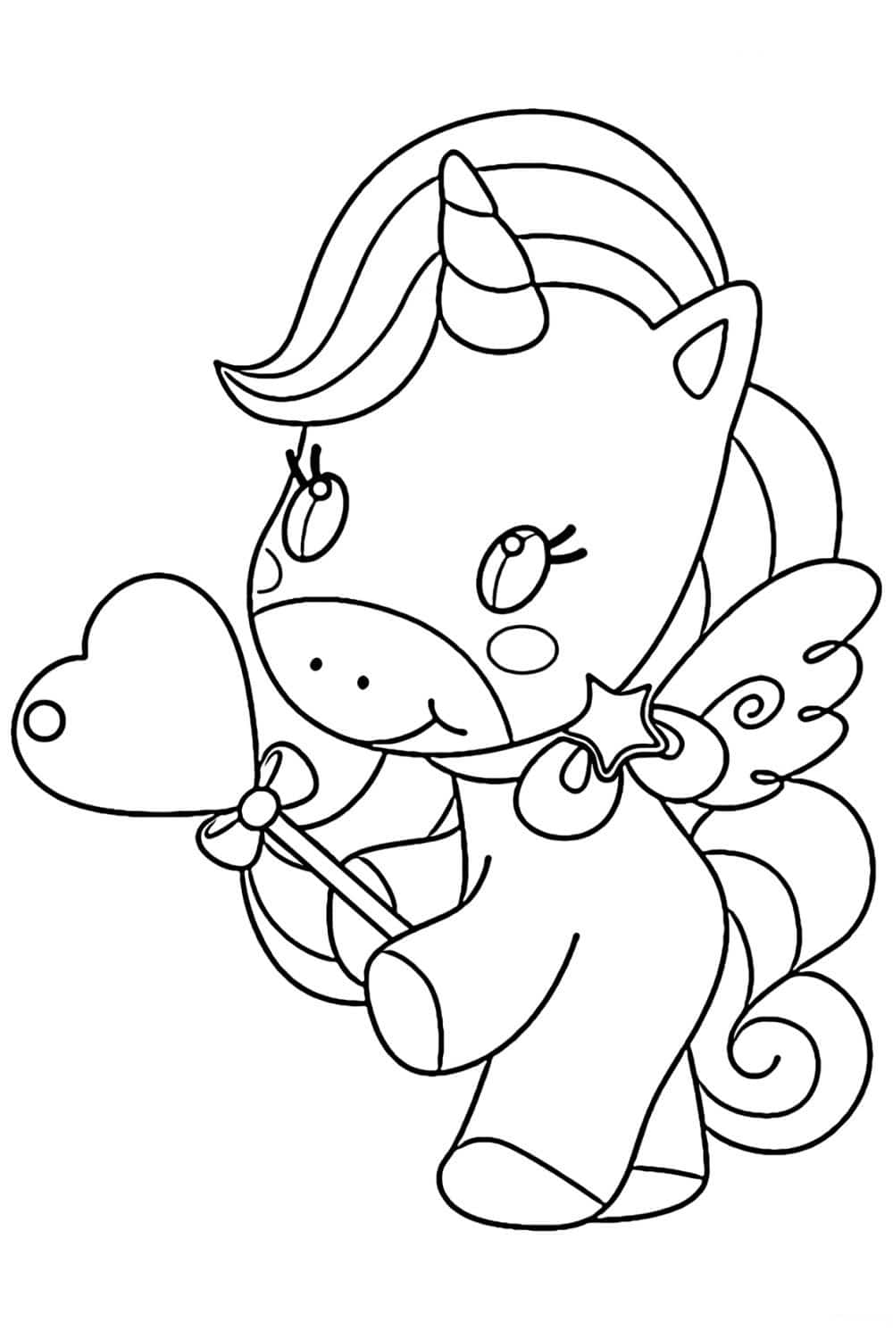 Coloriage kawaii  Unicorn coloring pages, Candy coloring pages