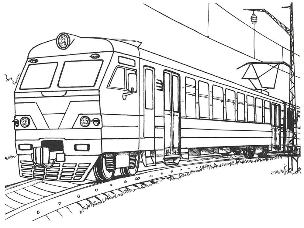 Train station coloring pages 