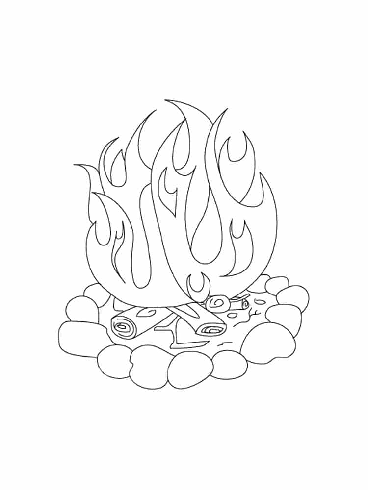 fire coloring page