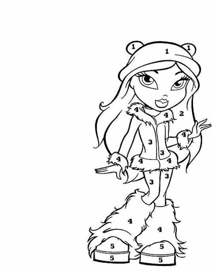 Bratz color page - cartoon coloring - Coloring pages for kids