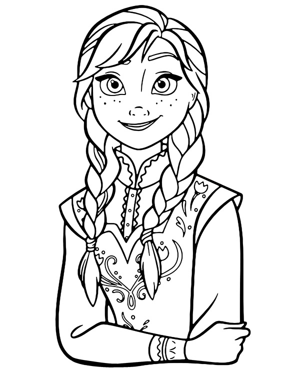 Anna from Frozen smiling