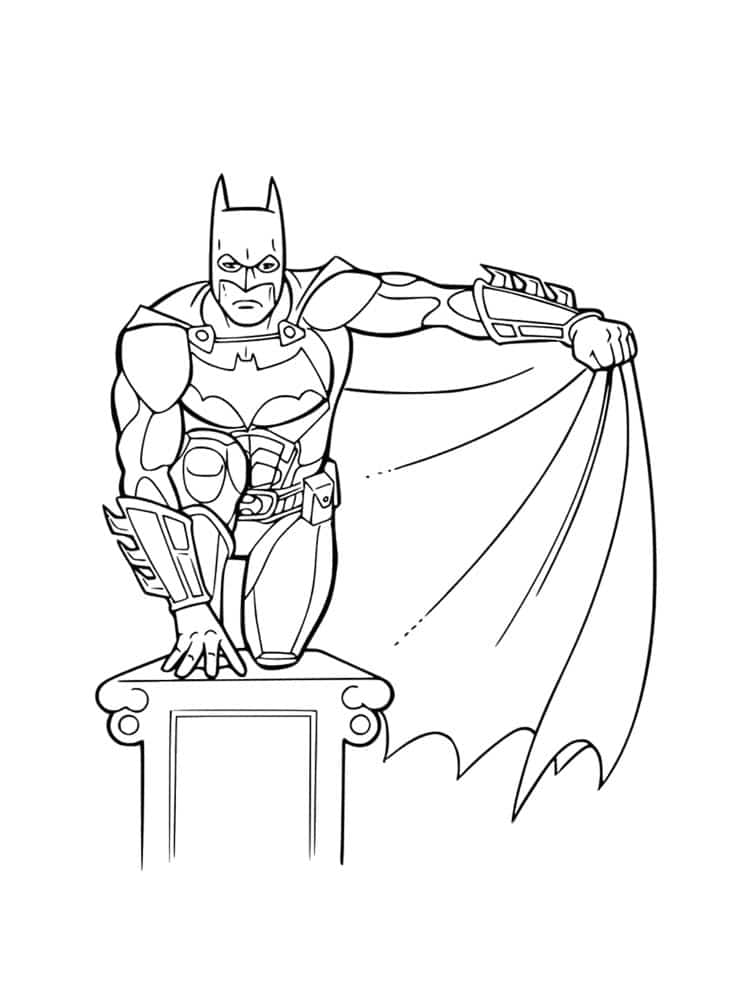 Batman
  sitting on a tribune 