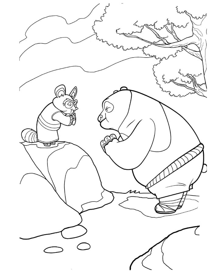 Coloring page - Kung Fu Panda