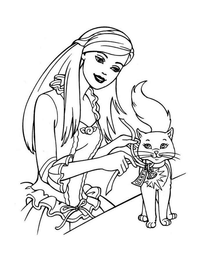 Barbie with a cat 