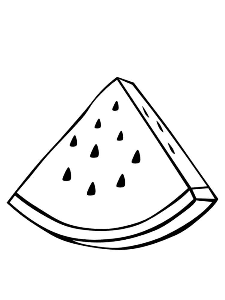 Drawing of a watermelon triangle