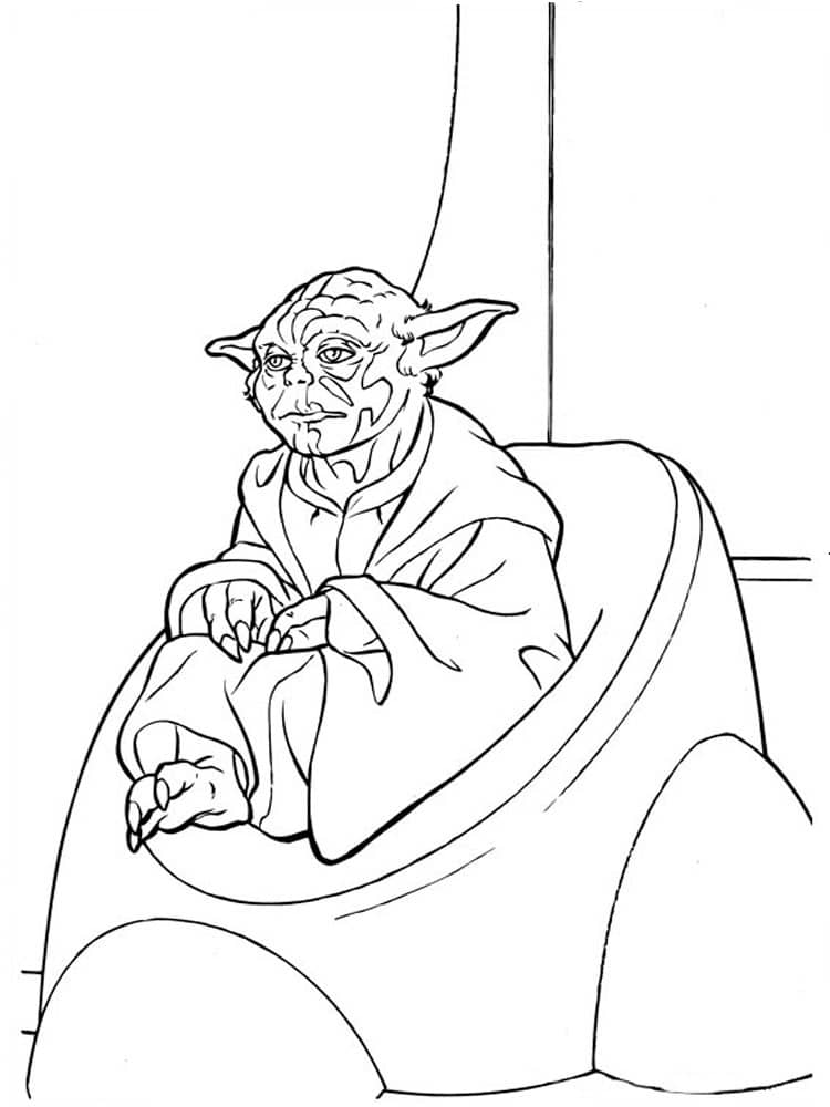 Darth Yoda from Star Wars sitting
