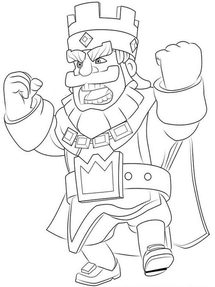 Angry  king from a Clash Royale game