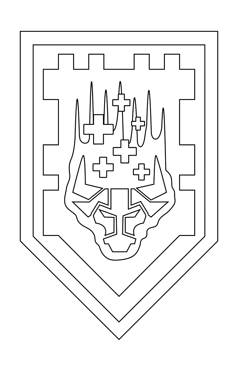 Drawing of the Nexo Knights special shield