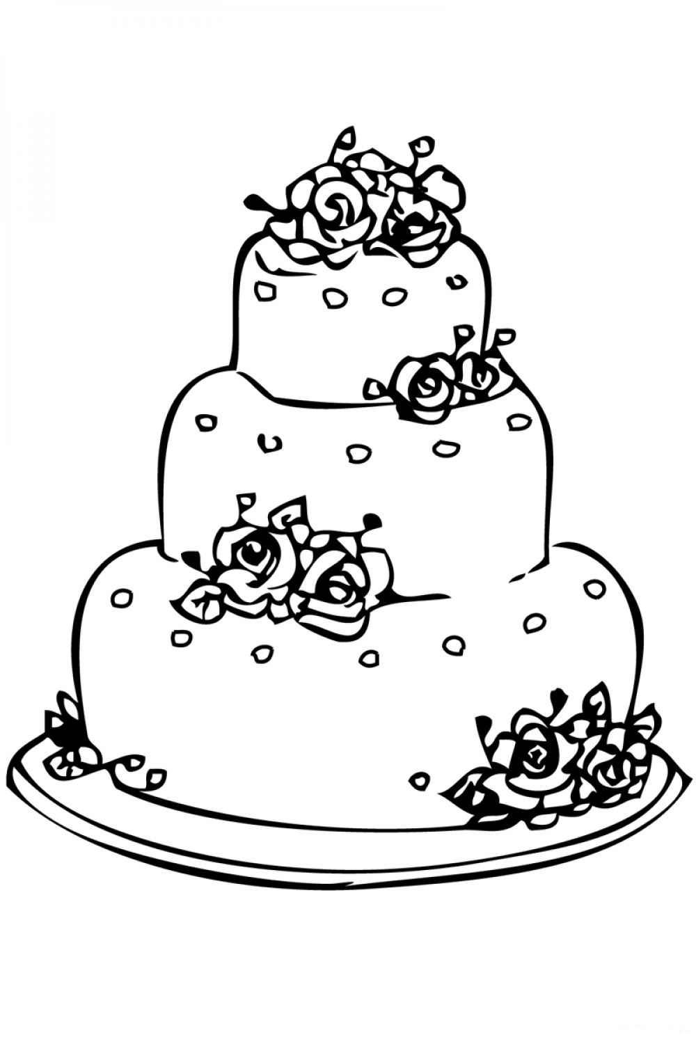 decorate a cake coloring page