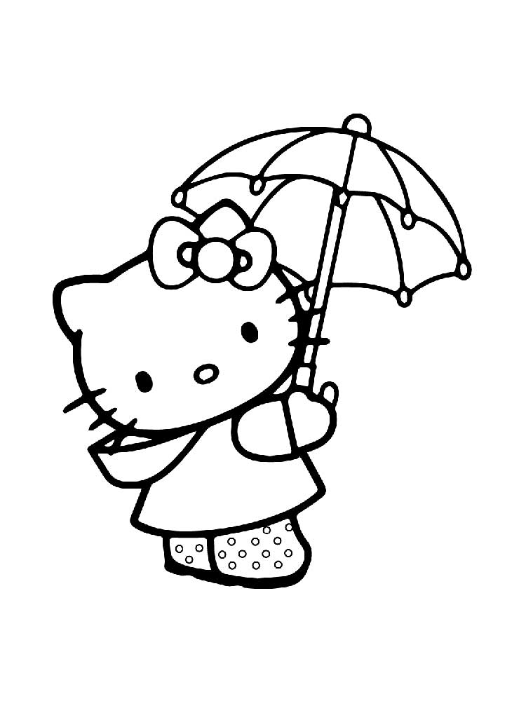 Hello Kitty with an umbrella
