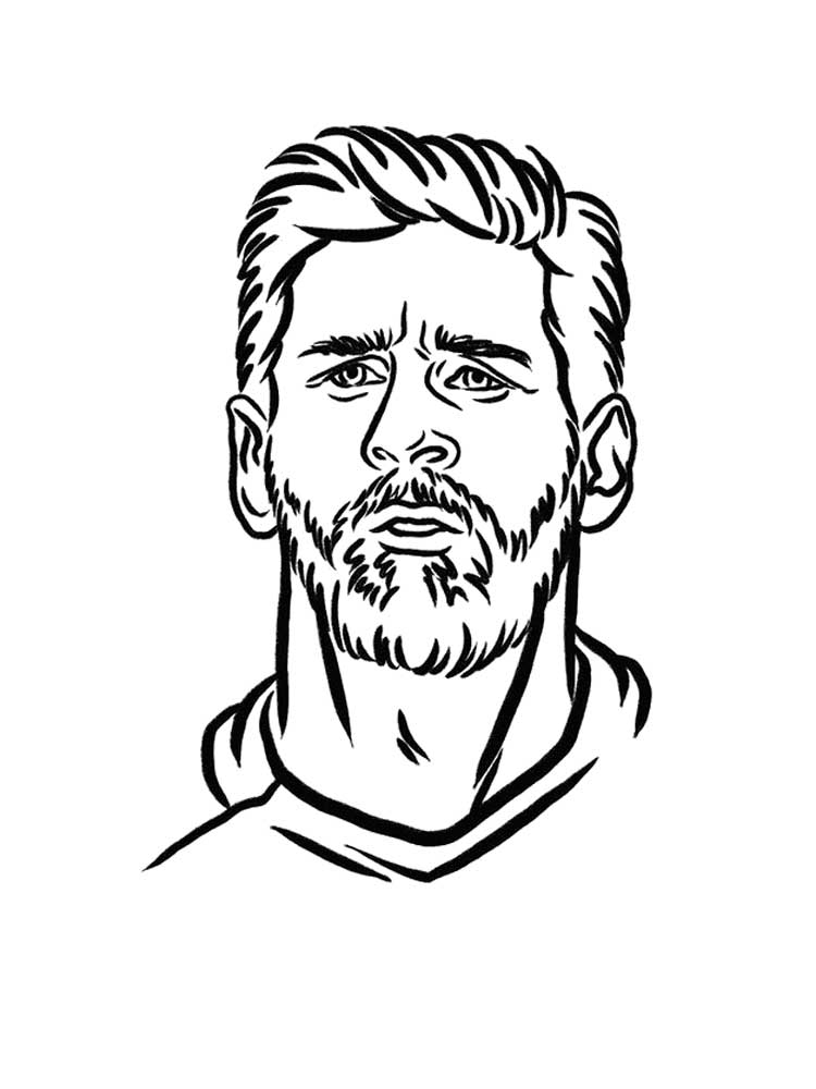Portrait
  of Messi the football player 