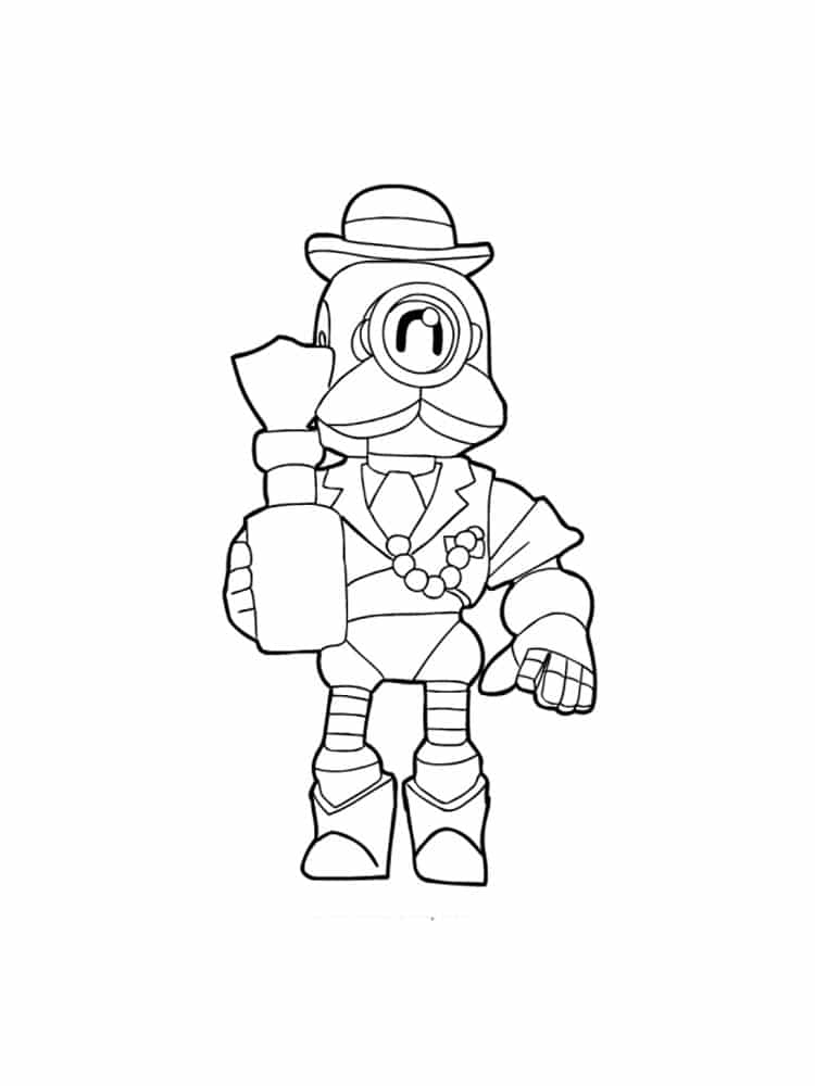 Brawl Stars character wearing a shirt with an accessory