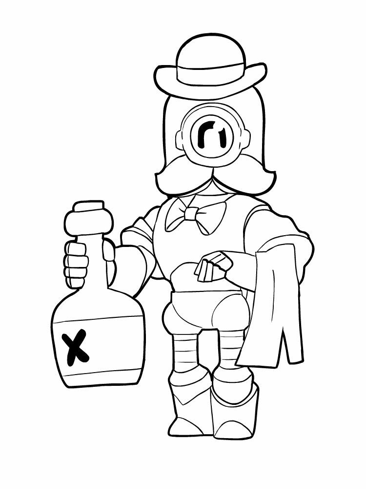 Brawl Stars character working as a waiter