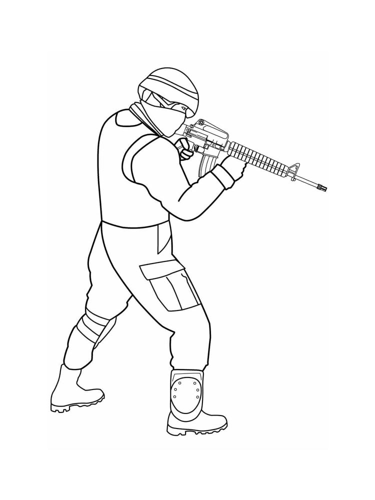 Drawing of a soldier from Counter Strike