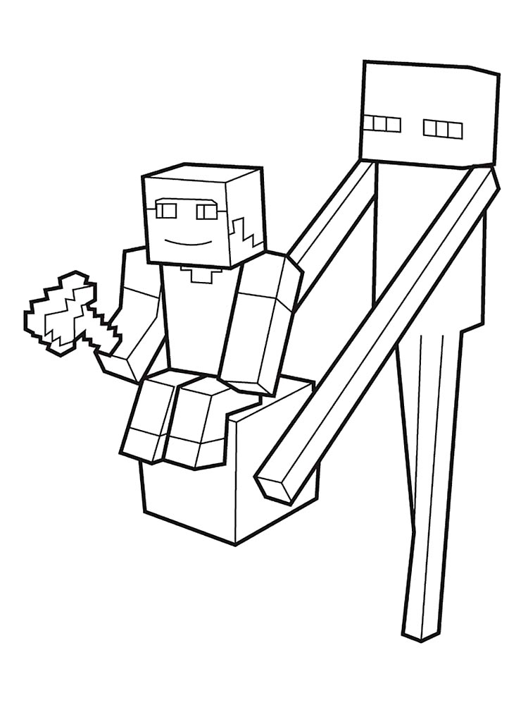 minecraft coloring pages to print herobrine