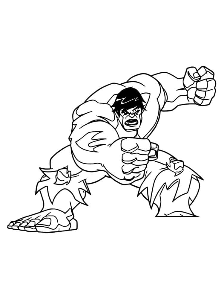 hulk coloring page avengers