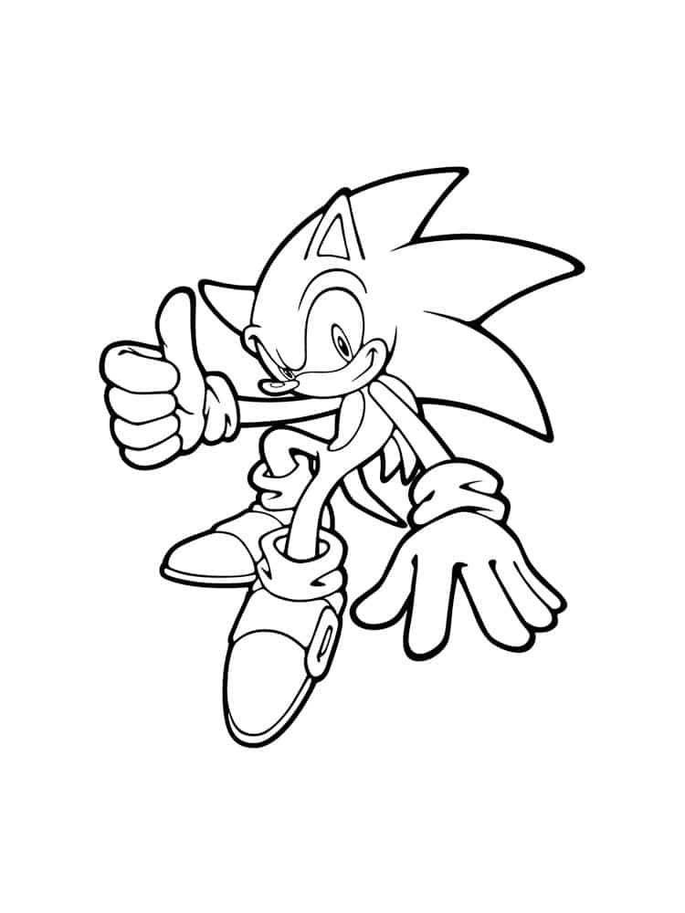 Sonic showing finger up