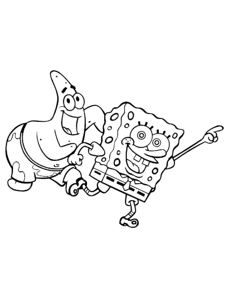 Sponge Bob and Patrick playing catch-up