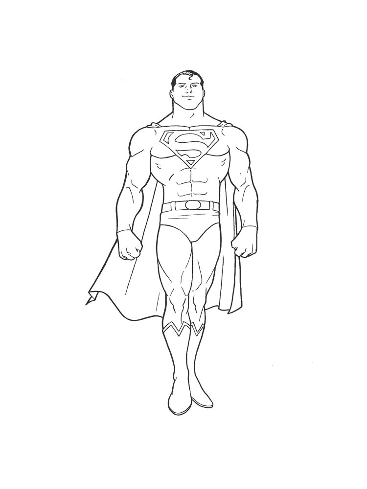 Drawing of Superman in a coat