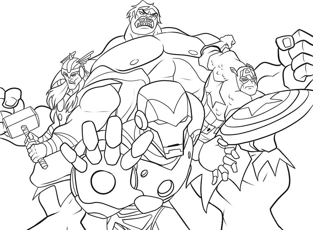 super hero squad coloring page