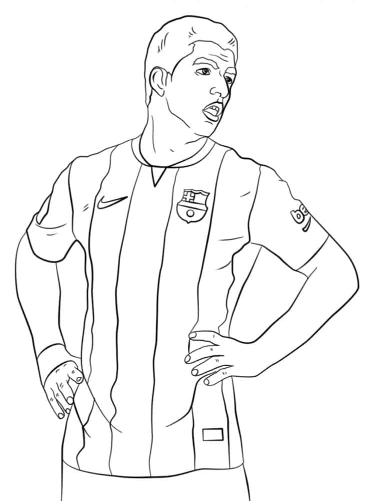 Football player from the Barcelona League coloring page