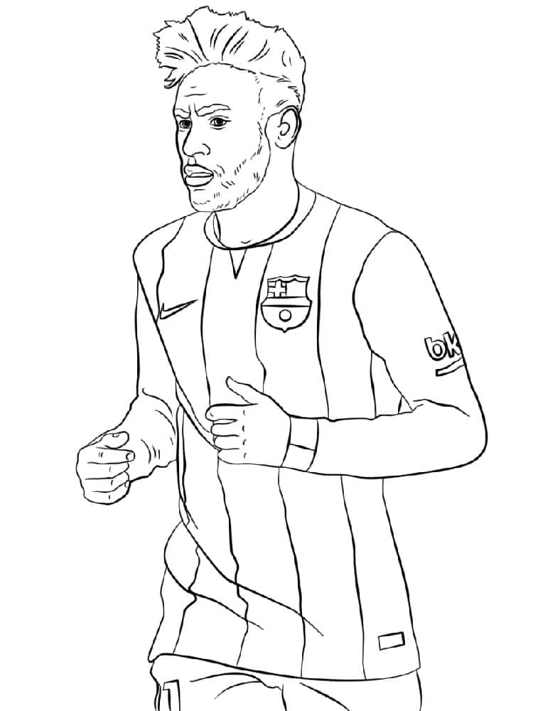 Printable  with a football player from Barcelona
  football club