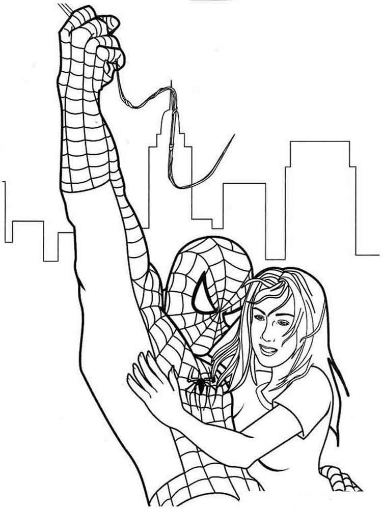 Spider-Man saving a girl