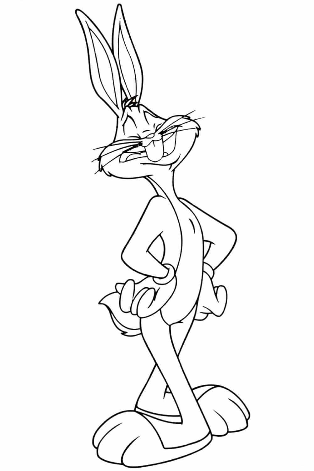 Bugs Bunny walking in the street