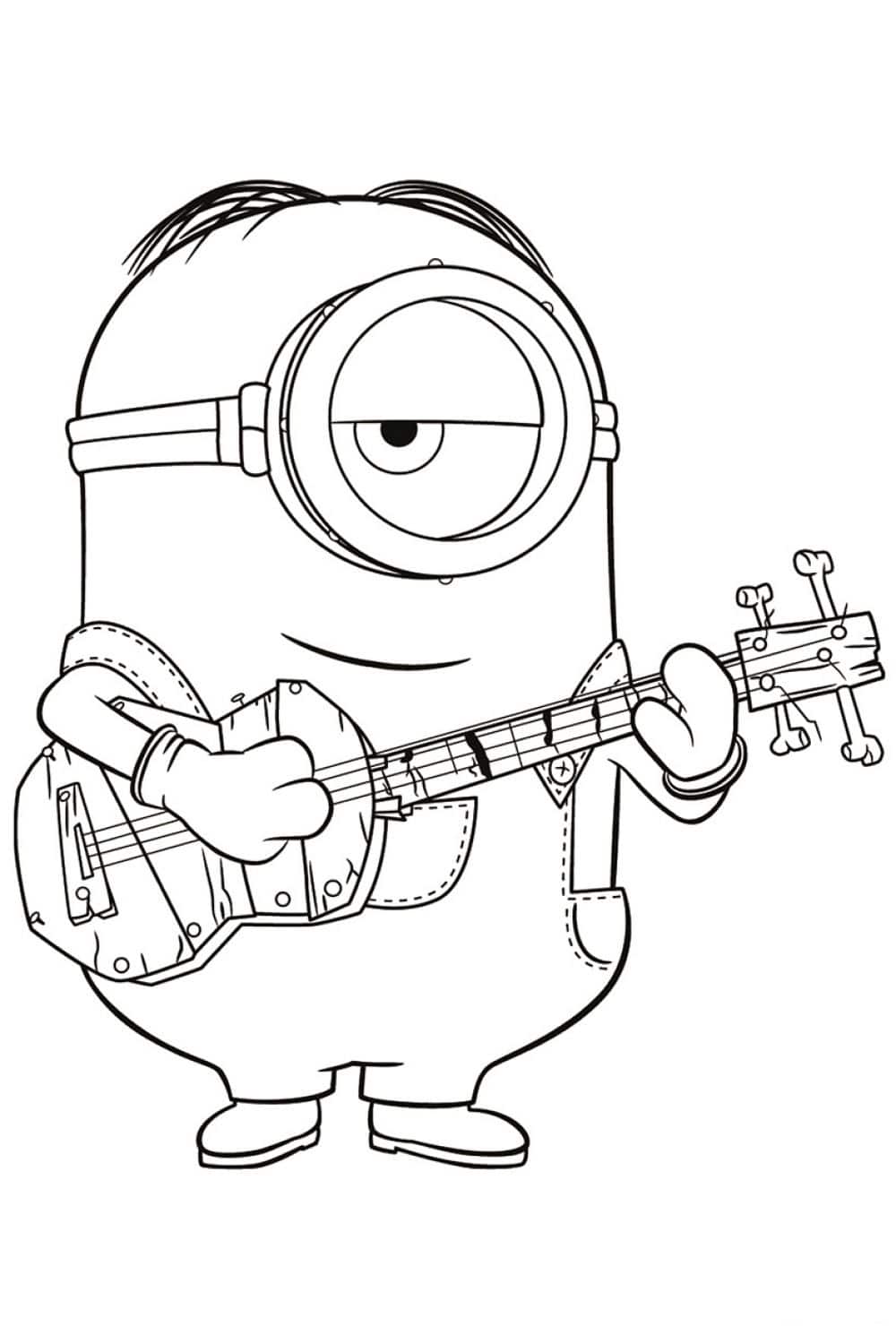 Minion playing the guitar