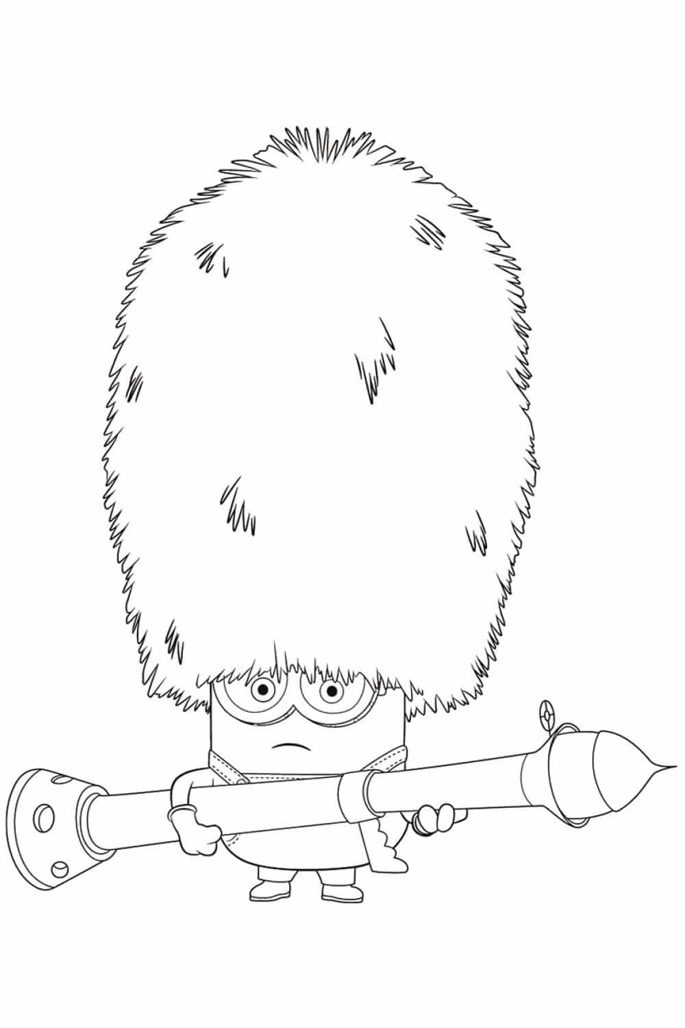 Minion with a big fluffy hat