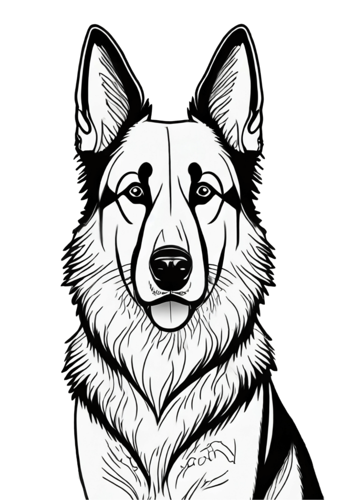 German Shepherd Coloring Pages coloring page