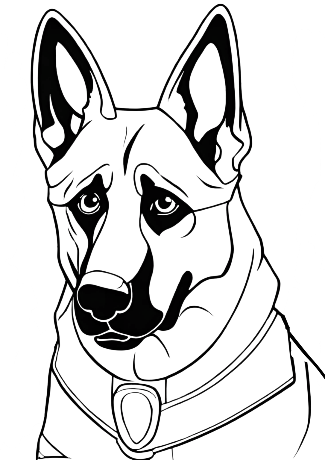 German Shepherd dog coloring page