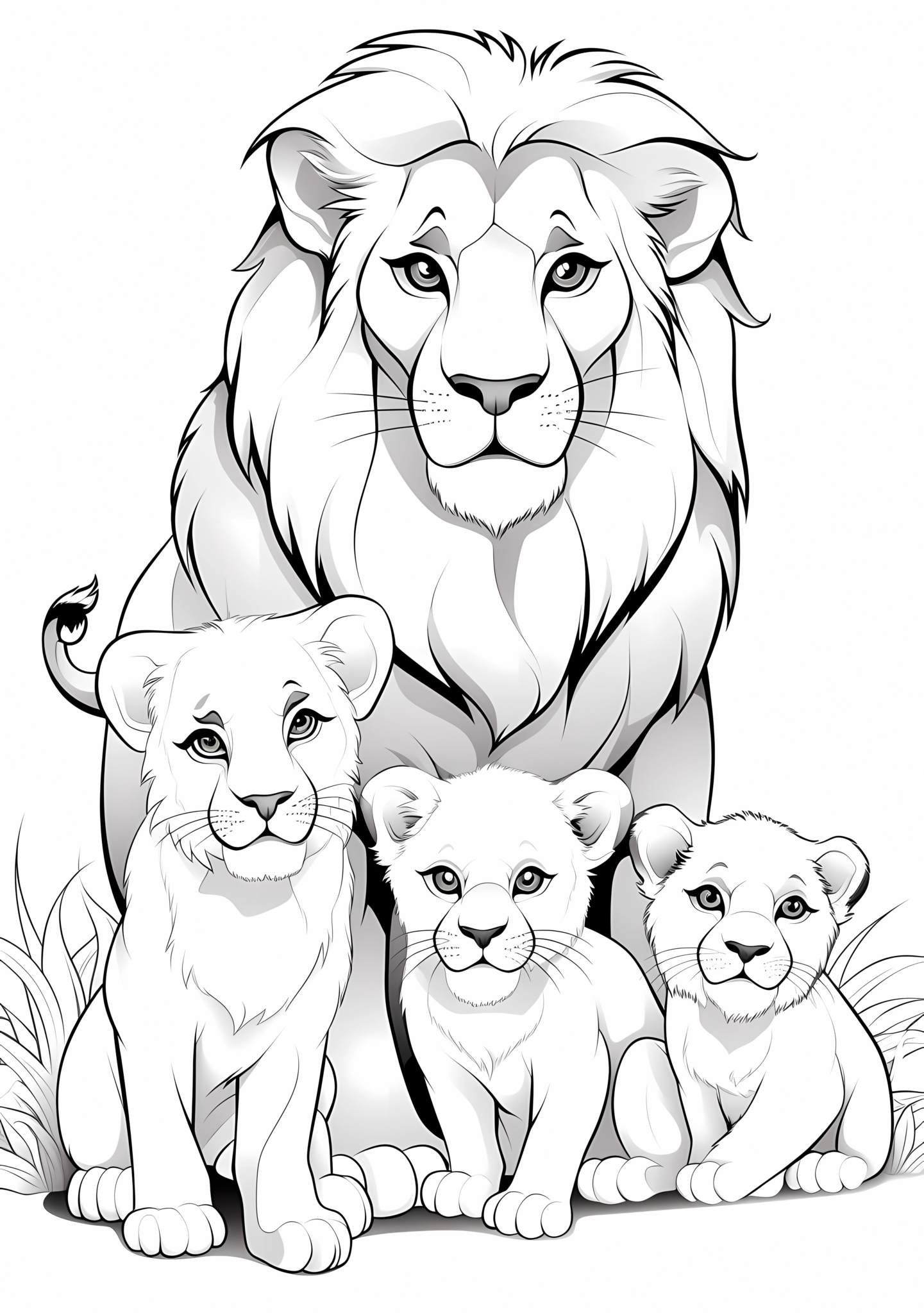 Lion Family Coloring Pages ️ (100) Free Coloring Pages